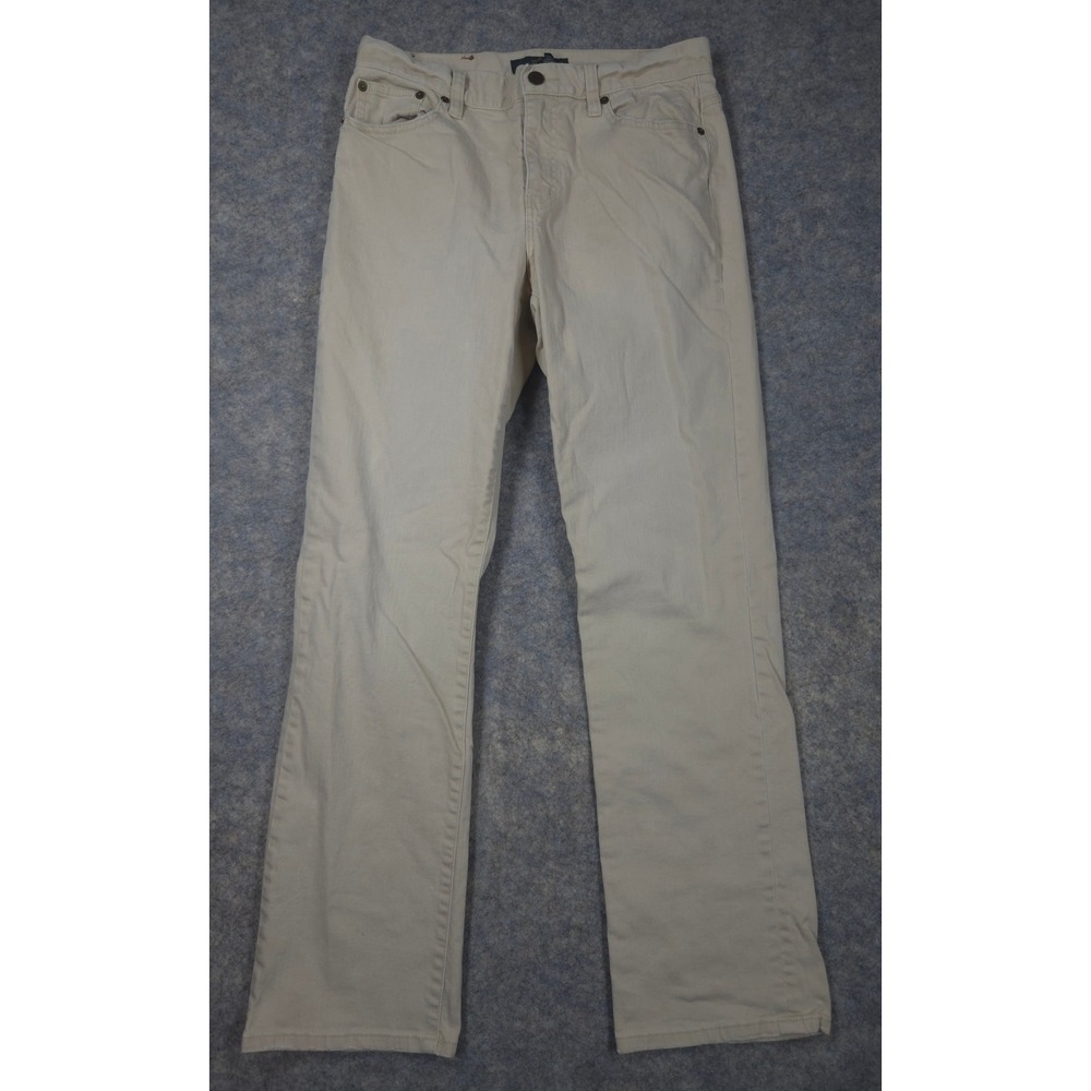 Lauren Ralph Lauren Classic Straight Leg Jeans Beige Tan Stretch Denim Size 8